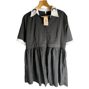 NWT Black Goth Punk Dollcore Kawaii Lolita Mystic Moon Baby Dolly Dress 5XL